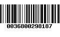 Código de Barras 0036800298187