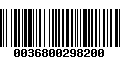 Código de Barras 0036800298200