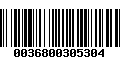 Código de Barras 0036800305304