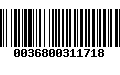 Código de Barras 0036800311718