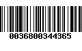 Código de Barras 0036800344365