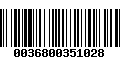 Código de Barras 0036800351028