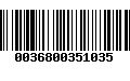 Código de Barras 0036800351035