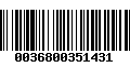 Código de Barras 0036800351431