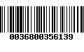 Código de Barras 0036800356139