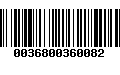 Código de Barras 0036800360082