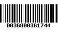 Código de Barras 0036800361744