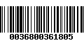 Código de Barras 0036800361805