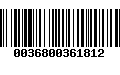 Código de Barras 0036800361812