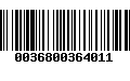 Código de Barras 0036800364011