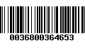 Código de Barras 0036800364653