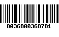 Código de Barras 0036800368781