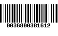 Código de Barras 0036800381612