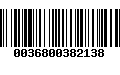 Código de Barras 0036800382138