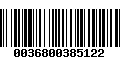 Código de Barras 0036800385122