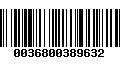 Código de Barras 0036800389632