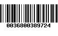 Código de Barras 0036800389724