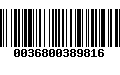 Código de Barras 0036800389816