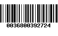 Código de Barras 0036800392724