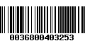 Código de Barras 0036800403253