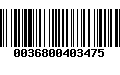 Código de Barras 0036800403475