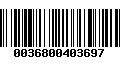 Código de Barras 0036800403697