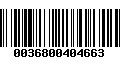 Código de Barras 0036800404663