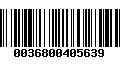 Código de Barras 0036800405639