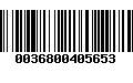 Código de Barras 0036800405653