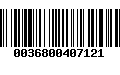 Código de Barras 0036800407121