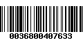 Código de Barras 0036800407633