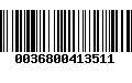 Código de Barras 0036800413511