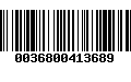 Código de Barras 0036800413689