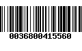 Código de Barras 0036800415560