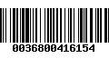 Código de Barras 0036800416154