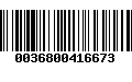 Código de Barras 0036800416673