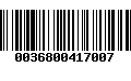 Código de Barras 0036800417007