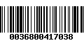 Código de Barras 0036800417038