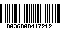 Código de Barras 0036800417212