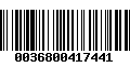 Código de Barras 0036800417441