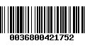 Código de Barras 0036800421752