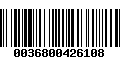 Código de Barras 0036800426108