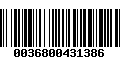 Código de Barras 0036800431386