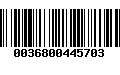 Código de Barras 0036800445703