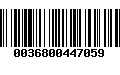 Código de Barras 0036800447059