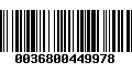 Código de Barras 0036800449978