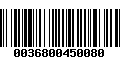 Código de Barras 0036800450080