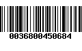 Código de Barras 0036800450684