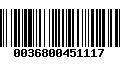 Código de Barras 0036800451117