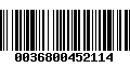 Código de Barras 0036800452114